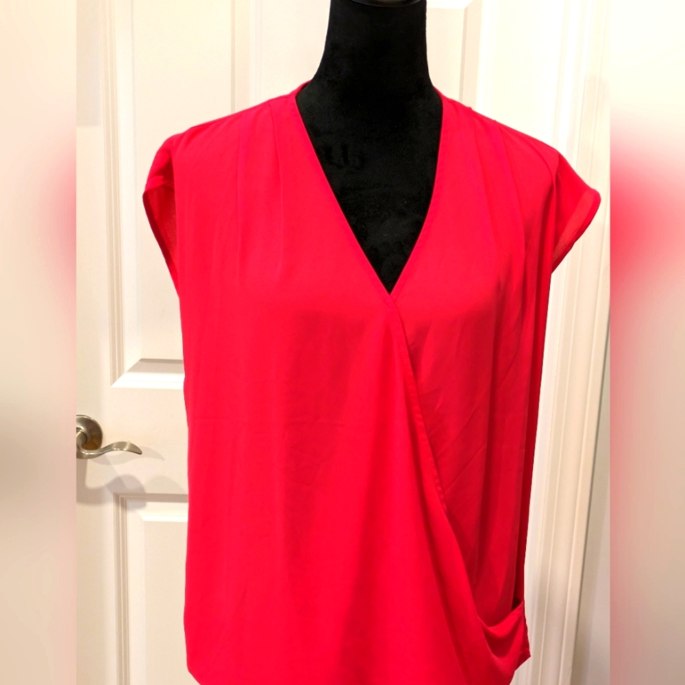 Women's Pleione Blouse Color Red Size MEDIUM